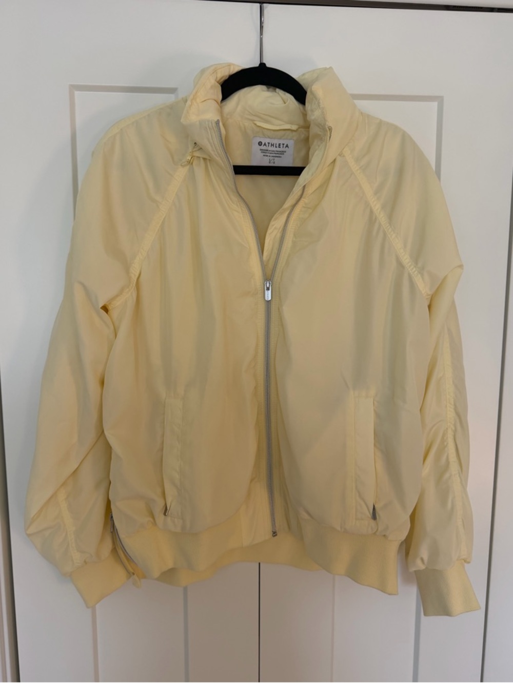 Athleta Jet Set Bomber Jacket in Glow yellow Large Tall
